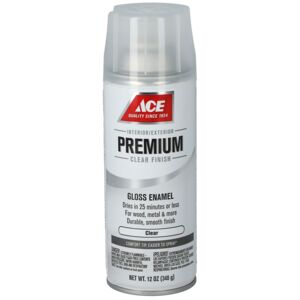 Ace Premium Gloss Enamel Spray Paint Clear 12oz Ace Premium Gloss Enamel Spray Paint Clear 12oz
